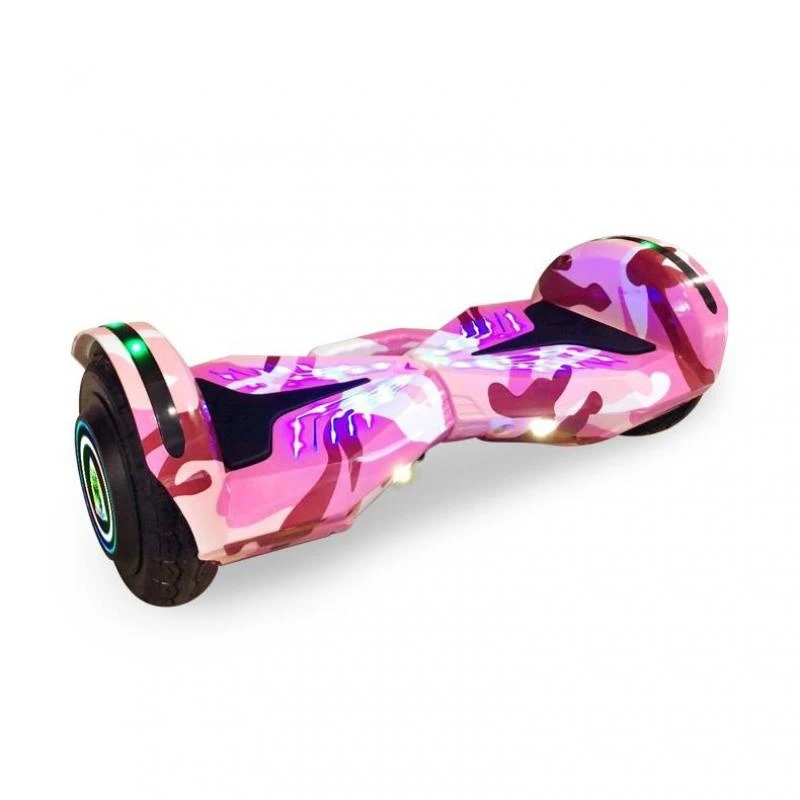 Scooter Smart Balance Wheel com Roda de 8.5" e Bluetooth e Alca - Rosa Camuflado