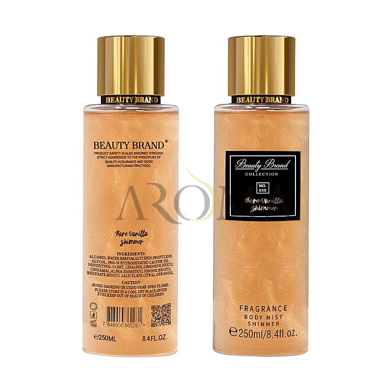 Splash Colonia Corporal Beauty Brand Collection N.º 019 Glitter Bare Vanilla 250ML