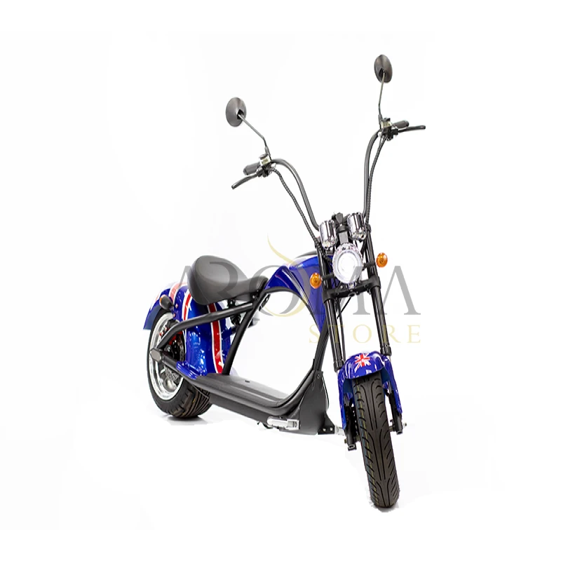 Moto Eletrica X14 Chopper 3000W/ 01 Bateria/ 01 Assento - Azul Inglaterra