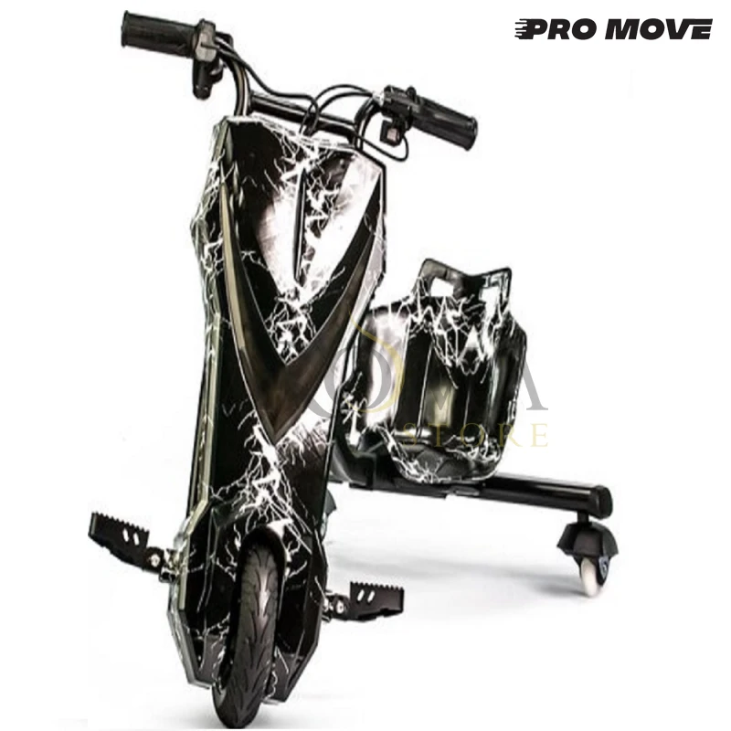 Mini Triciclo Eletrico Pro-Move PM-624 Drifting Scooter - Preto Raios