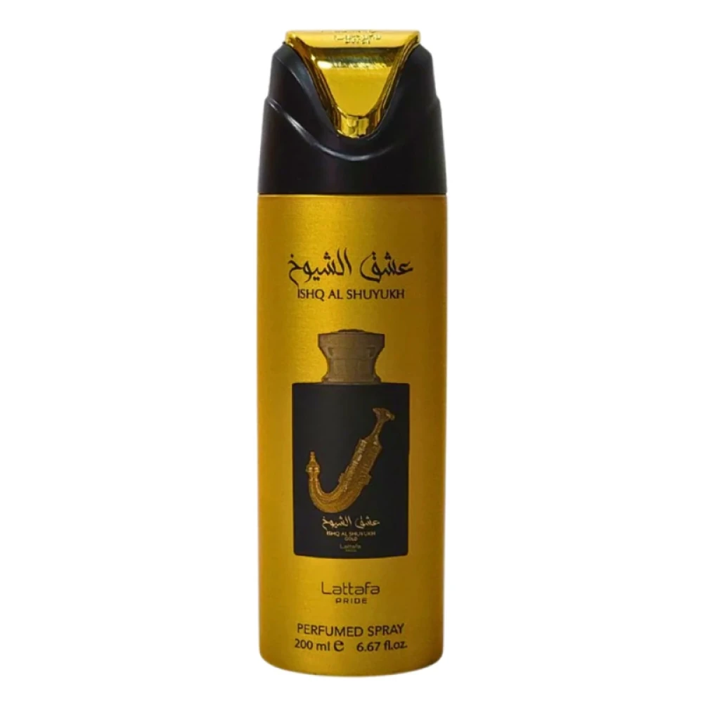 Spray Corporal Lattafa Ishq Al Shuyukh Gold Body Spray 200ml