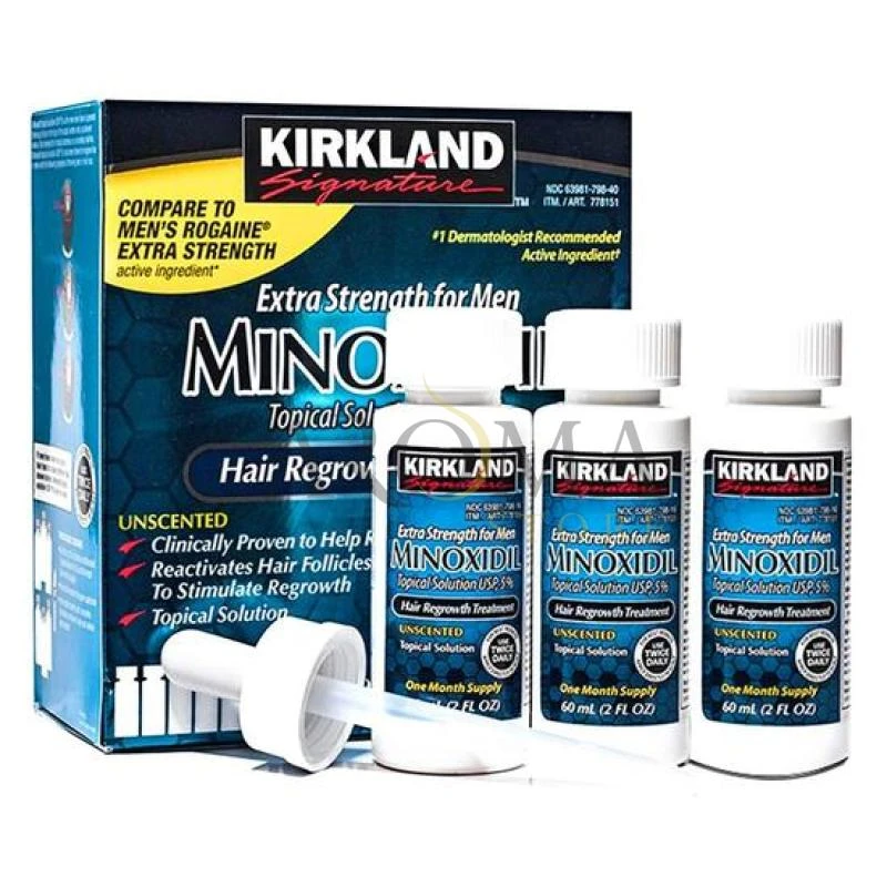 Tratamento Capilar Minoxidil Extra Strength For Men 5% 6 Unidades- USA 04/2024