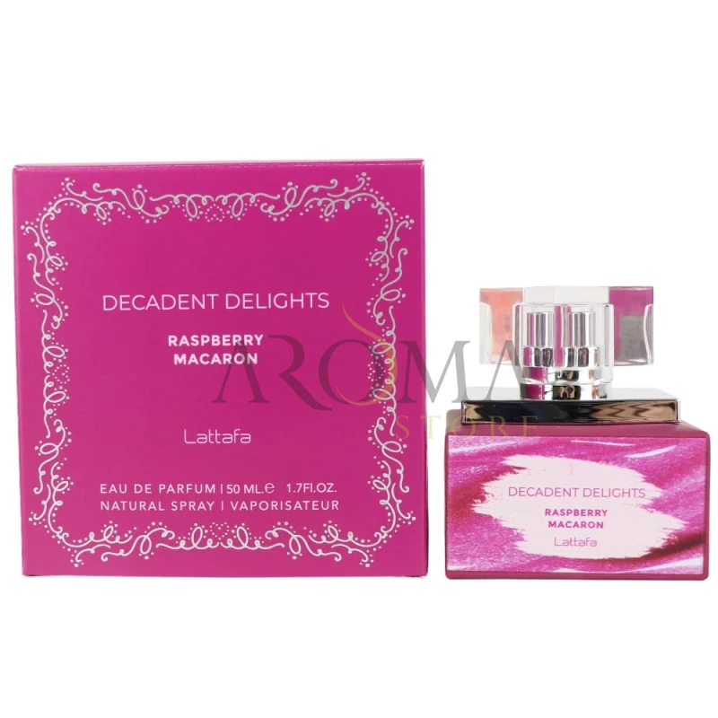 Perfume Lattafa Decadent Delights Raspberry Macaron Edp 50ML Feminino