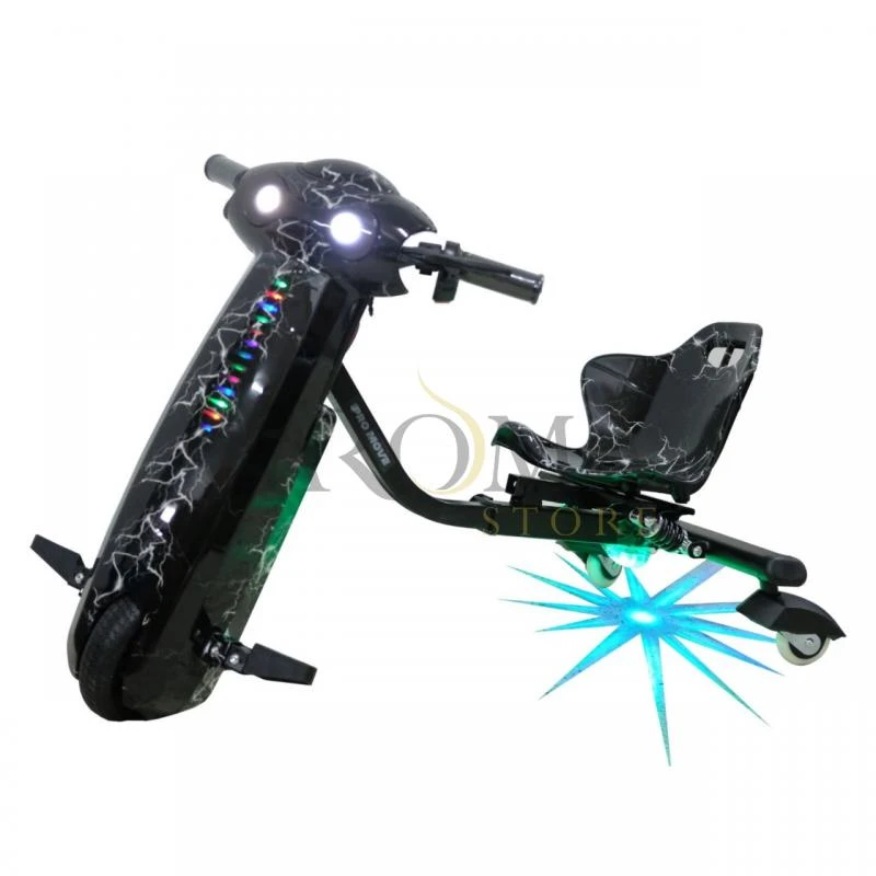 Triciclo Eletrico Pro-Move PM-524 Drifting Scooter - Preto Raios