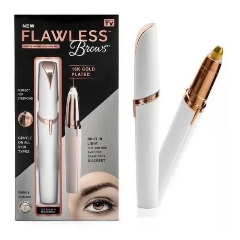 Mini Depilador Flawless Elétrico Indolor Para Sobrancelhas Recarregavel - Branco