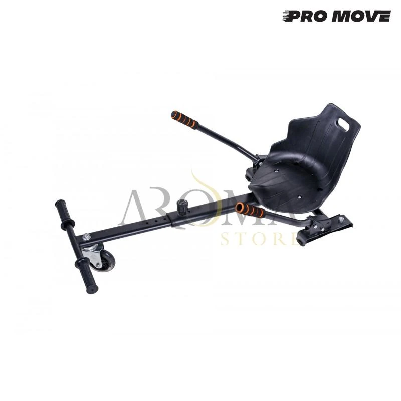 Carrinho para Scooter PM-906 HoverKart Preto Liso - Roda LED