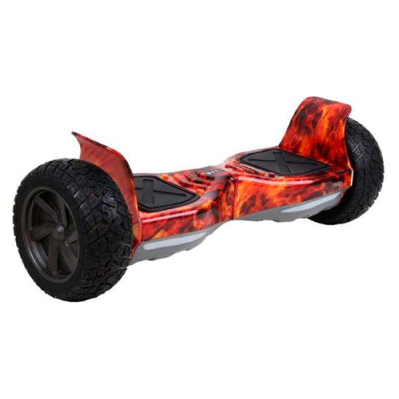 Scooter Cross Pro-Move com Roda de 8.5" e Bluetooth - Vermelho Chamas