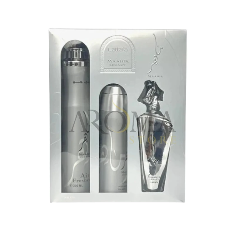 Kit Perfume Lattafa Maahir Legacy Masculino 3pcs
