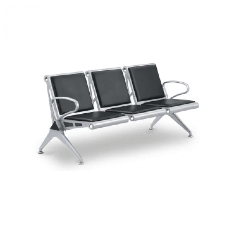 Longarina de Aço Estofada 3 Lugares