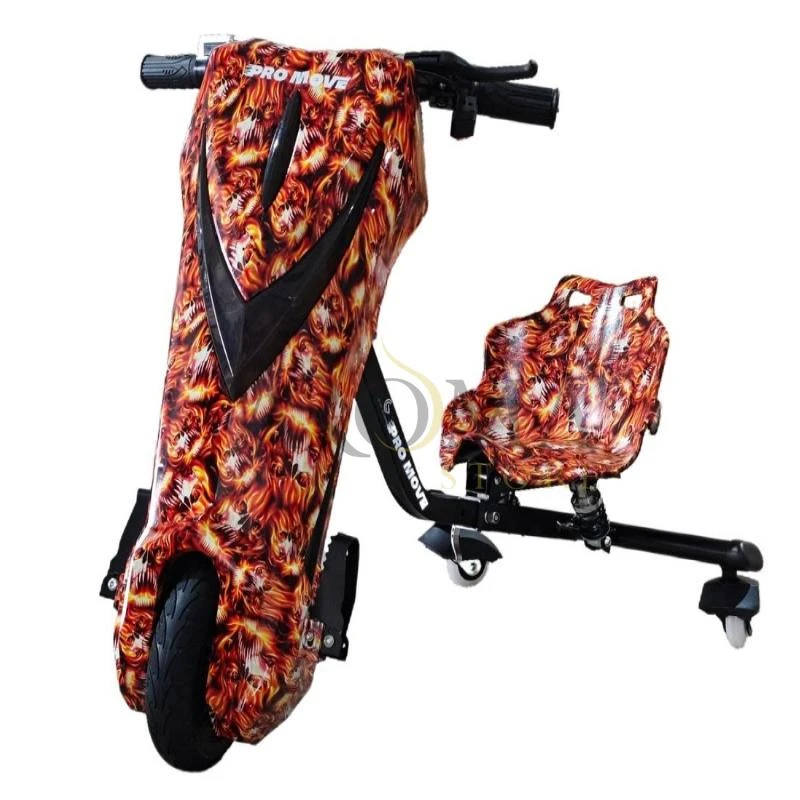 Triciclo Eletrico Pro-Move PM-121 Drifting Scooter - Caveira Fogo
