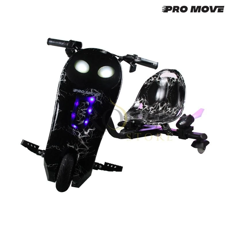 Triciclo Eletrico Pro-Move PM-301 Drifting Scooter - Preto Raios