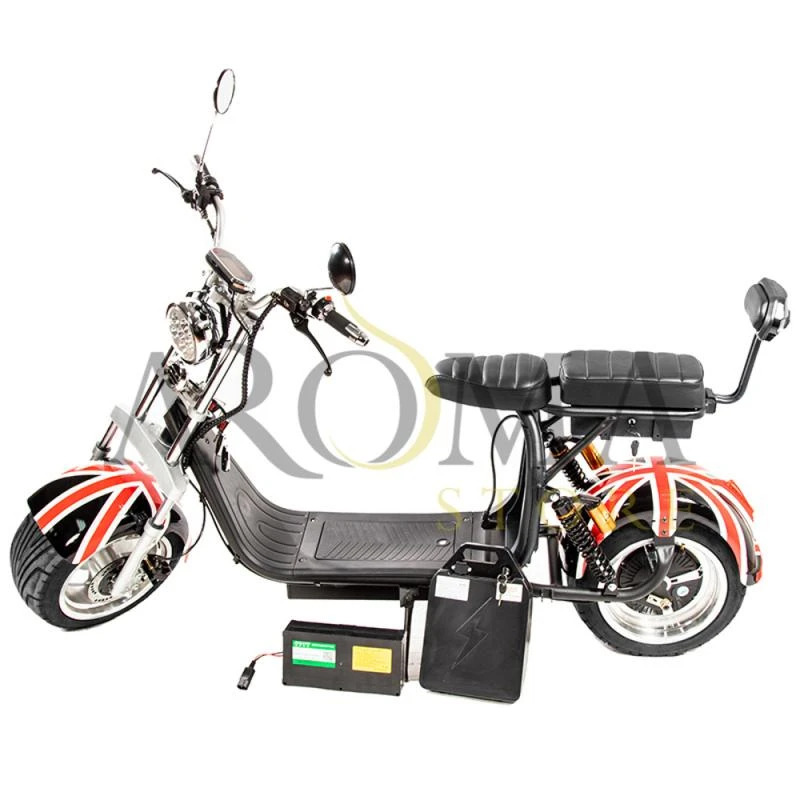 Moto Eletrica X12 2000W/ 02 Baterias/ 2 Assentos/ Aro 12 - Inglaterra Preto