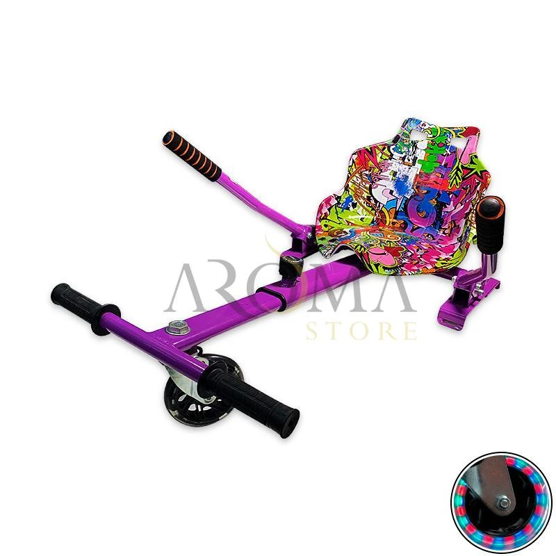 HoverKart para Scooter Roxo Lilas  - Roda LED