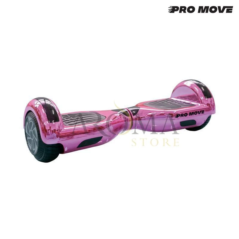 Scooter Pro-Move com Roda de LED 6.5"- Rosa Cromado