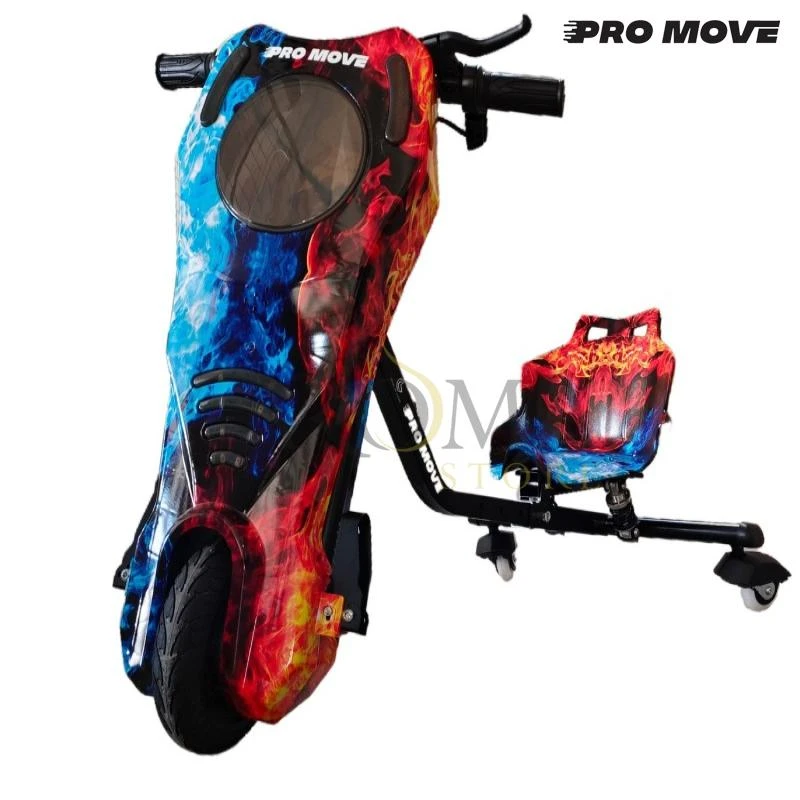 Triciclo Eletrico Pro-Move Infinito PM-700 Drifting Scooter com Amortecedor - Gelo Fogo