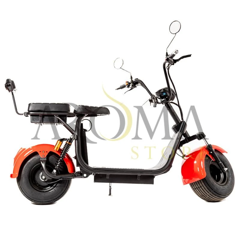 Moto Eletrica X7 Plus 2000W/ 2 Baterias/ 2 Assentos/ Aro 8 - Vermelho Liso