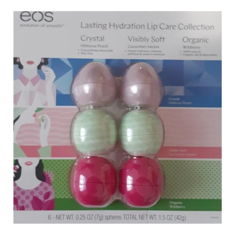 Hidratante Labial EOS Cartela c/6PCS