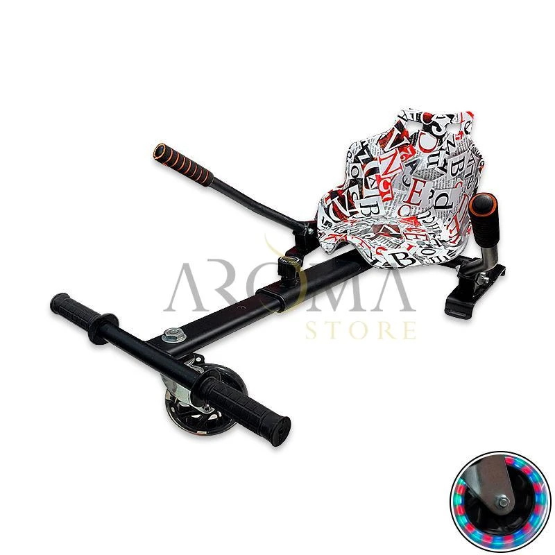 Carrinho para Scooter PM-909 HoverKart Letras Estampado - Roda LED