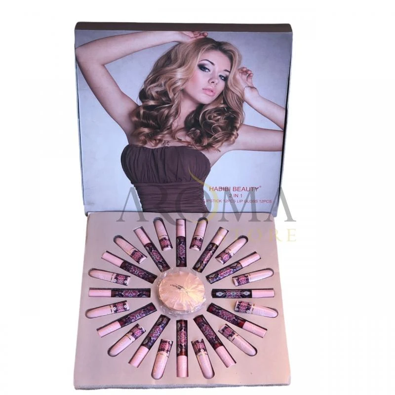 Kit 12 LipGloss + 12 LipStick