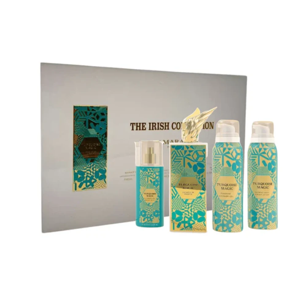 Perfume Amaran Set Turquoise Magic Eau de Parfum Masculino  4PCS