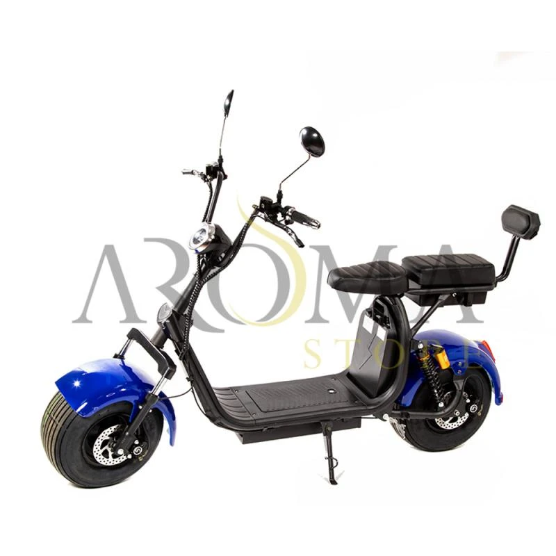 Moto Eletrica X7 Plus 1500W/ 01 Bateria/ 2 Assentos/Aro 8 - Azul Liso