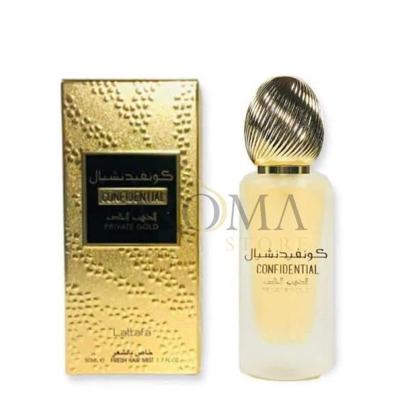 Perfume De Cabelo Lattafa - Confidental Gold Hair Mist 50ML