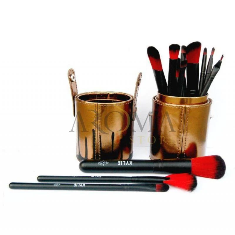 Pincel Kylie Estojo Dourado com 12 unidades