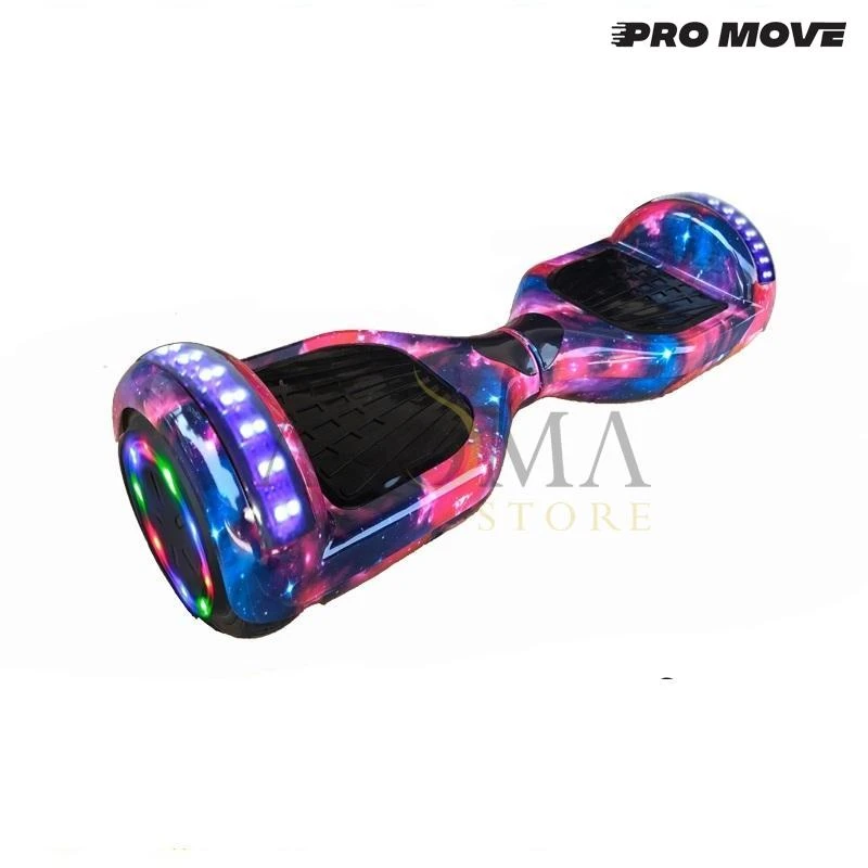 Scooter Pro-Move com Roda de LED 6.5"- Aurora Vermelho