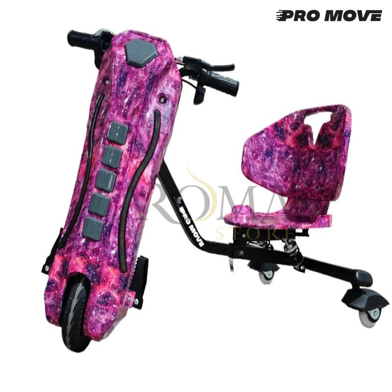 Triciclo Eletrico Pro-Move PM-1601 Drifting Scooter - Rosa Galaxia