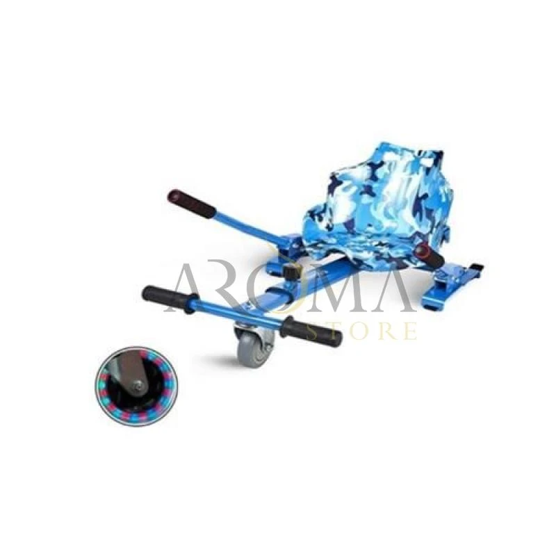 Carrinho para Scooter PM-911 HoverKart  Azul Camuflado - Roda LED