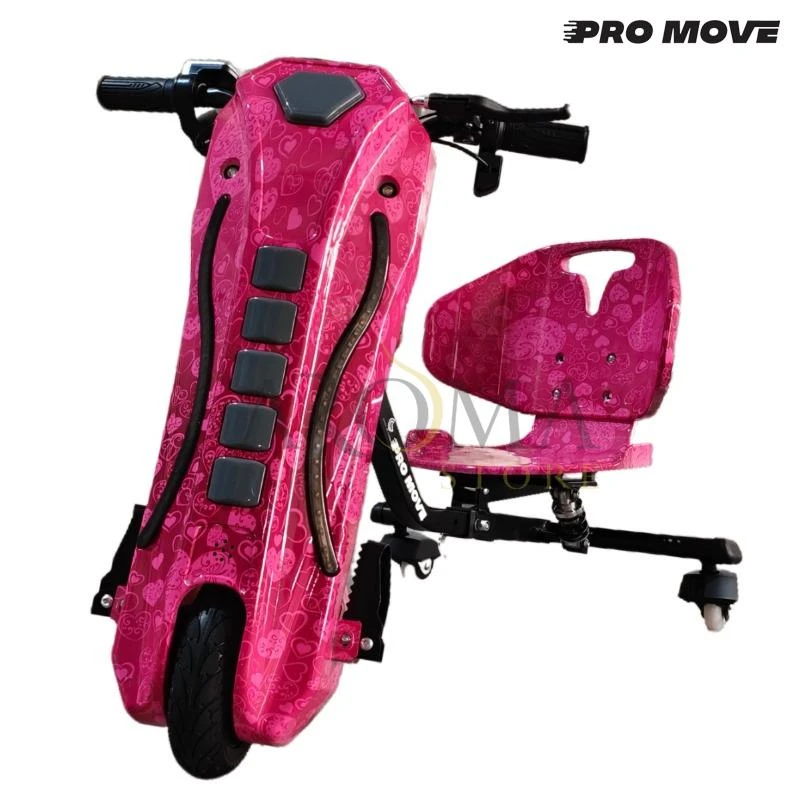 Triciclo Eletrico Pro-Move PM-1602 Drifting Scooter - Rosa Amor