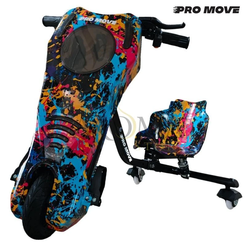 Triciclo Eletrico Pro-Move Infinito PM-707 Drifting Scooter com Amortecedor - Arco Iris