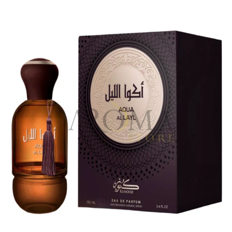 Perfume Kunooz Aqua al Layl Eau de Parfum Masculino 100ML