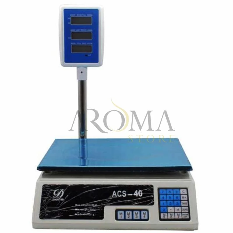 Báscula digital comercial con brazo EureCare ACS-40 para hasta 40 KG Bivolt - Blanco