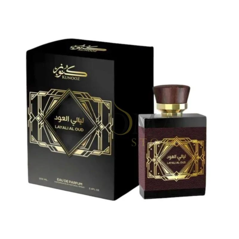 Perfume Kunooz Layali Al Oud Eau de parfum Unissex 100ML