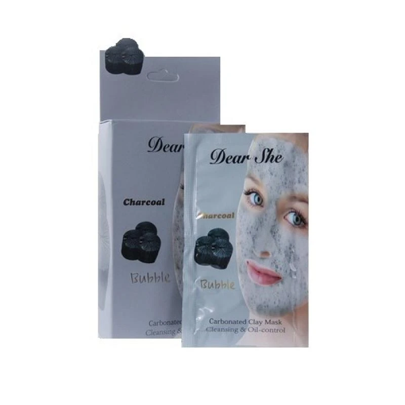Mascara Removedora de Cravos Espuma Dear She Charcoal Bubble 10 Saches x 12GR