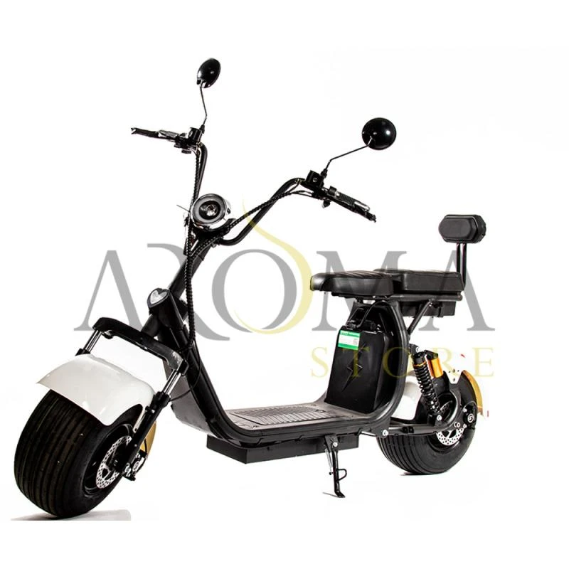 Moto Eletrica X7 Plus 2000W/ 2 Baterias/ 2 Assentos/ Aro 8 - Branco Liso