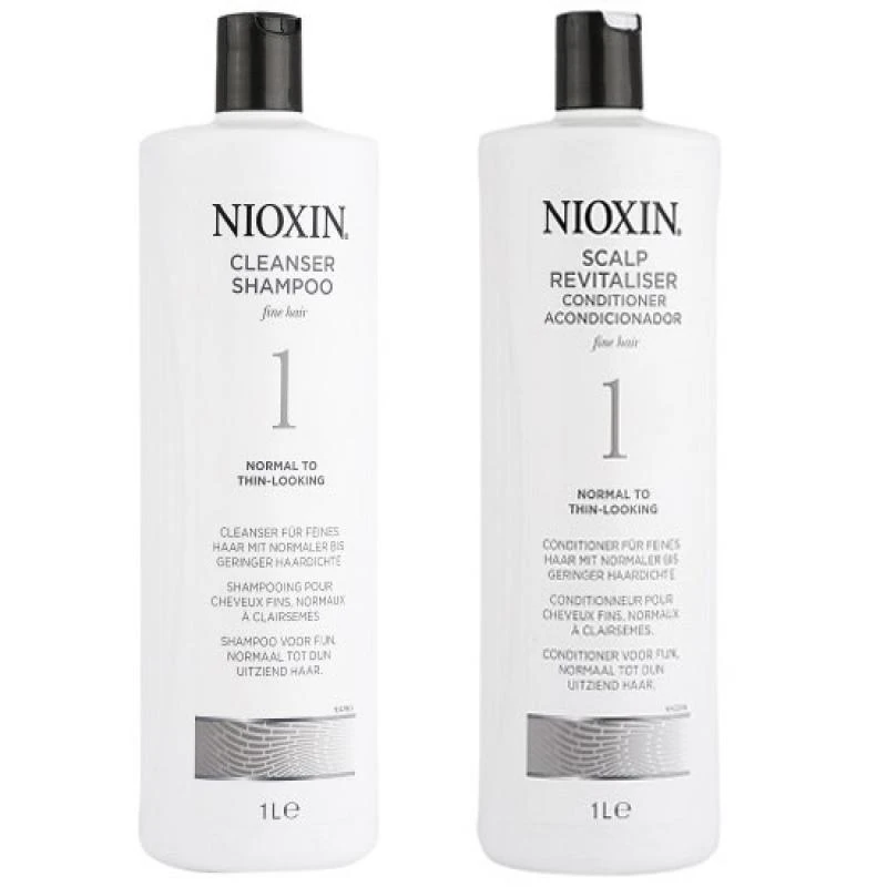 Nioxin Duo System Nº1 Natural Hair Light Thinning Shampoo + Condicionador 1LT