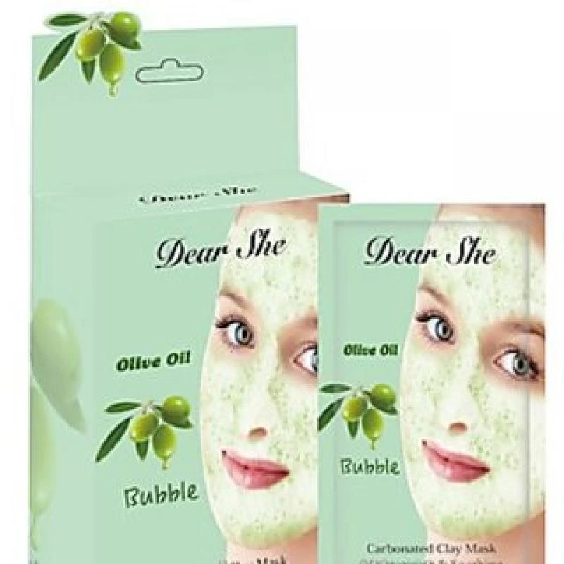 Mascara Removedora de Cravos Espuma Dear She Olive Oil Bubble 10 Saches x 12GR