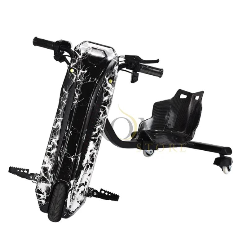 Triciclo Eletrico Drifting Scooter - Preto Raios