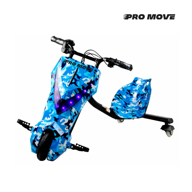 Triciclo Eletrico Pro-Move PM-118 Drifting Scooter - Azul Camuflado