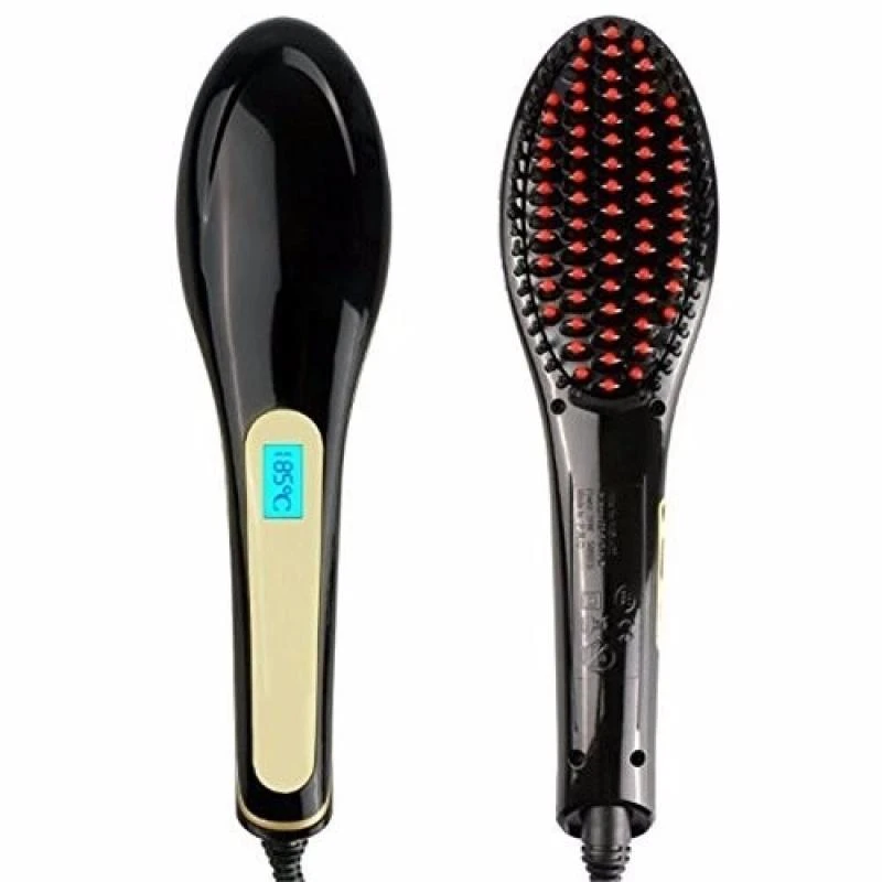 Escova Alisadora Nasv Preta BiVolt